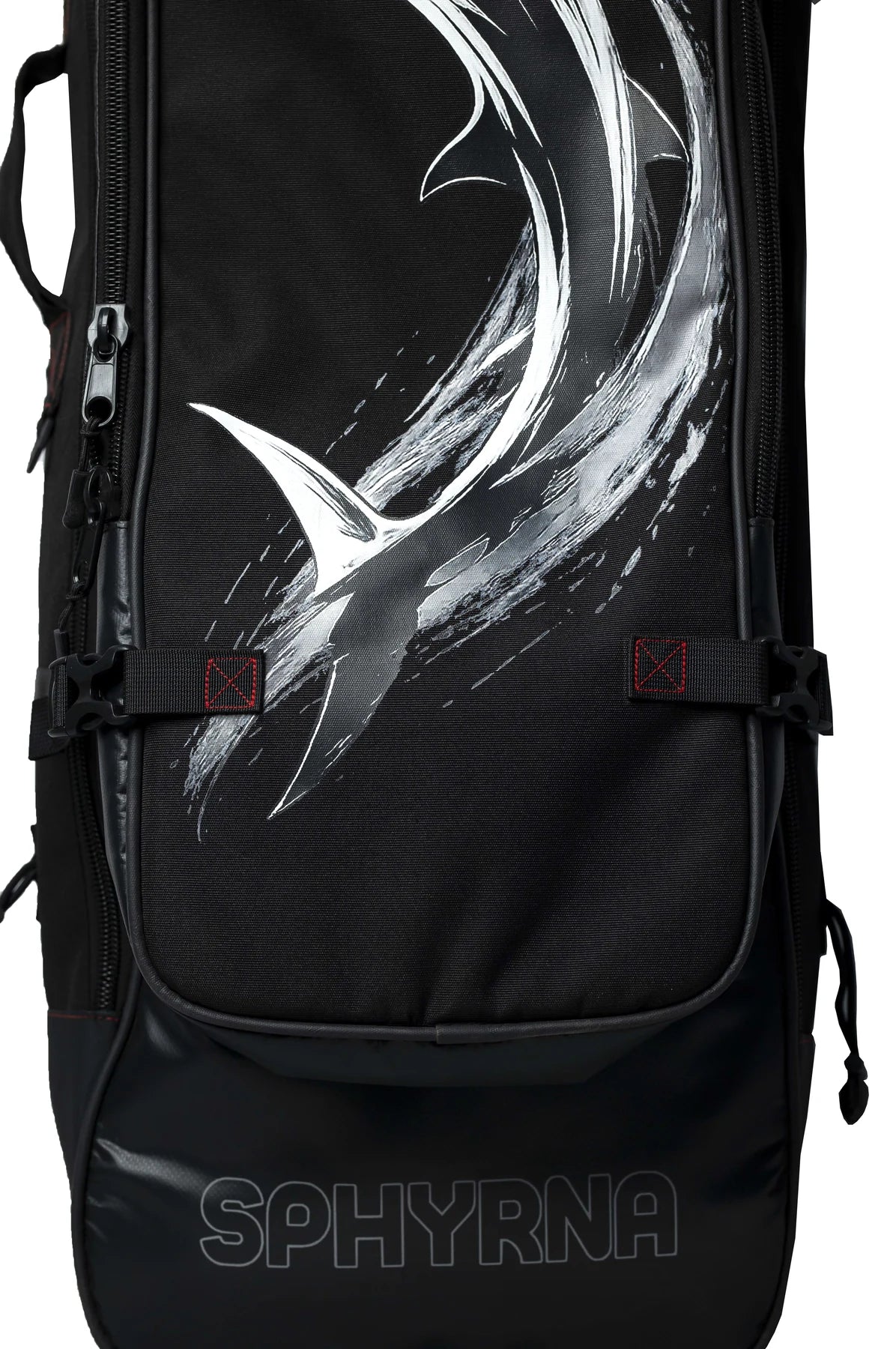 SPHYRNA 100L backpack - lower front compartment detail